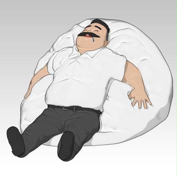 おじさんと人をダメにするソファー
