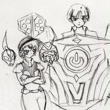 Sketch: Eve & Add Cosplaying