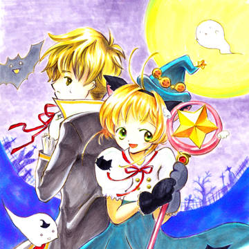ハロウィンさくら（塗りかけ２）