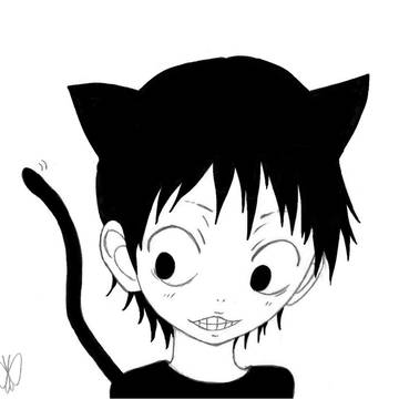 みどにゃんとちょうちょ