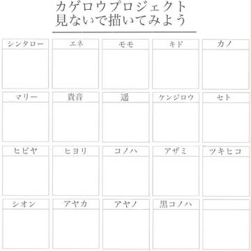 カゲロウプロジェクトキャラ 見ないで描いてみようよ