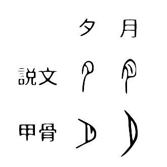 夕と月