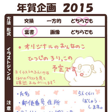 2015年賀状企画(締め切りました)