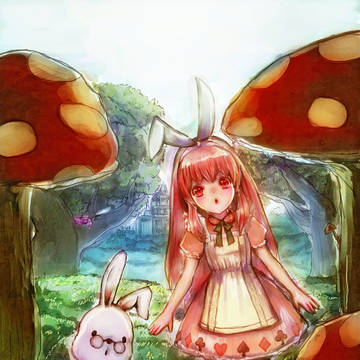 桃色アリス描画工程