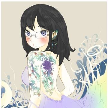 Kiyoko with body art