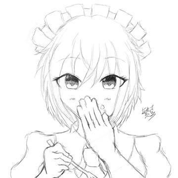 ケーキを食べる咲夜さん