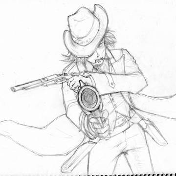 ウィリーさん制圧射撃カットイン下絵