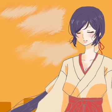 夕方の巫女