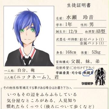 【絵描き】水瀬 玲音【学級戦争】