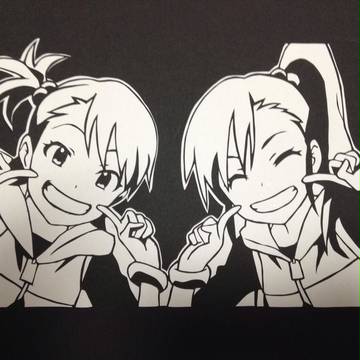 【アイドルマスター】双海亜美&双海真美【切り絵】