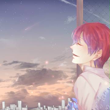夜明けと蛍