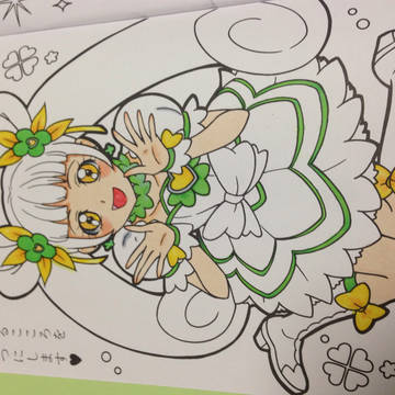 色塗り練習はプリキュア塗り絵!笑