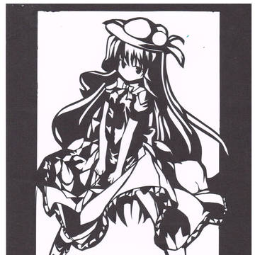 天子ちゃん切り絵