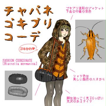 蟲ファッション「チャバネゴキブリ」