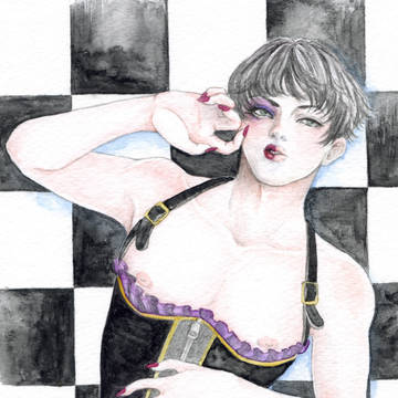 半顔メイク