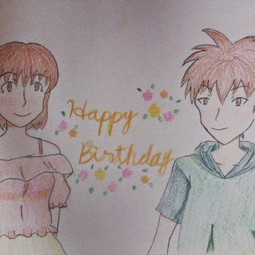 ひとの誕生日に描いた