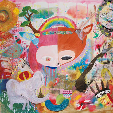 きたしまたくや個展「まるさんかく鹿かく」DM