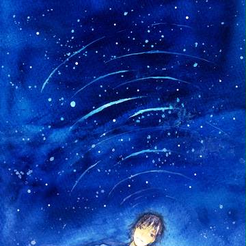 星を見上げる