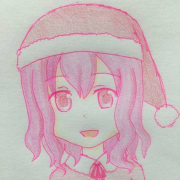 突発一発書き幽々子サンタ