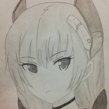 【楽園追放】アンジェラ　（模写：楽園追放のイラスト集の中より）