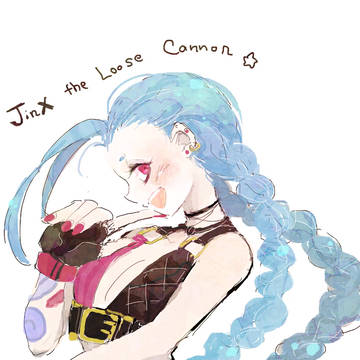 JinxとAnnieちゃん絵茶描き