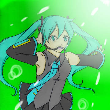 初音ミクを描きました