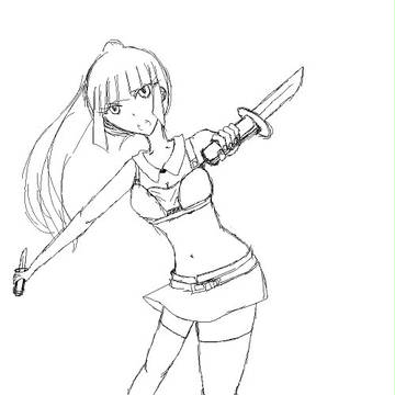 オリキャラ【線画】
