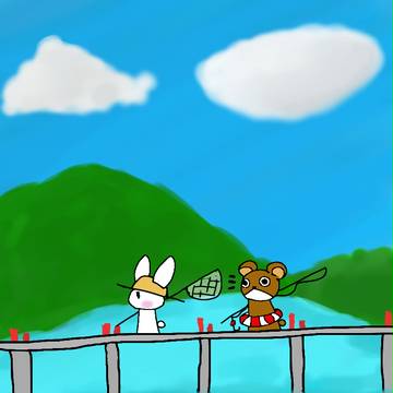 夏の潜水橋