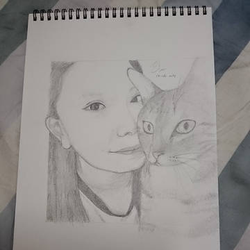Girl and cat