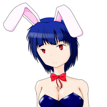 困り顔バニーさん