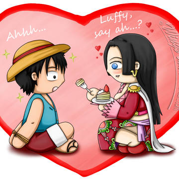 Luffy, say ah...? | Luffy x Boa