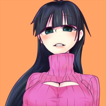 胸開きタートルネック
