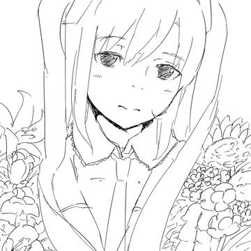 イラストっぽくミクちゃん