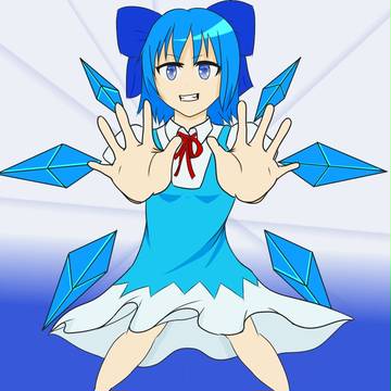 お絵かき　チルノ