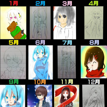2014绘師進化録(｡・ω・ˋ｡)