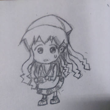 イカ娘の模写