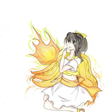 学校の文化祭に出したイラスト二枚　