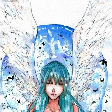 青い