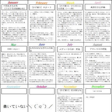 文字書き一年進化録