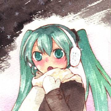 ミクには白いマフラーがよいもふ