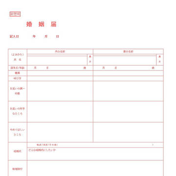 妄想婚姻届