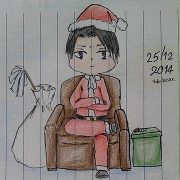 Merry Christmas HBD Levi heichou
