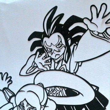 土蜘蛛＆大ガマ 切り絵
