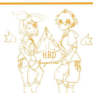 っ´▽`)っ)) HBD Kagamine!!