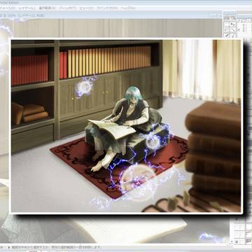 オリ絵「図書室」メイキング
