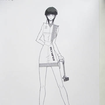 カメラメーカーキャンギャル化ウリクル(ポーズ模写)