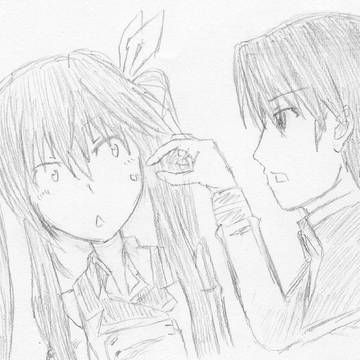 あれ？ご飯粒ついてるぞ。