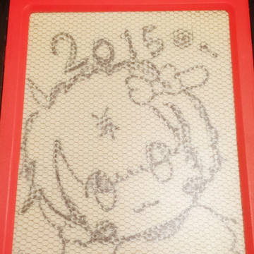 新年初らくがき"(p)´ω`(q)"