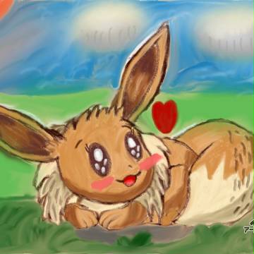 イーブイ（背景有）
