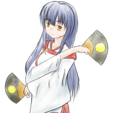 盛岡城～日の丸扇二枚持ち～